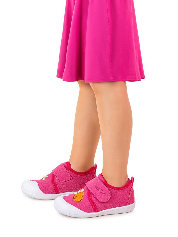 Strawberry Cırtlı Kız Bebek İlk Adım Panduf Ayakkabı - Görsel 3