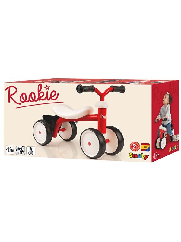 Smoby Rookie 4 Tekerlekli Bisiklet Kırmızı