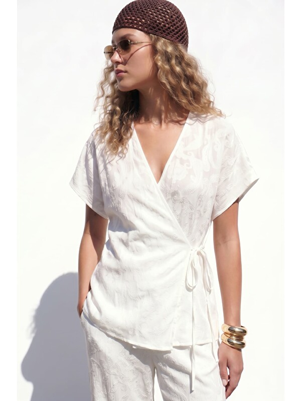 SATEEN Lily Kimono - Ekru
