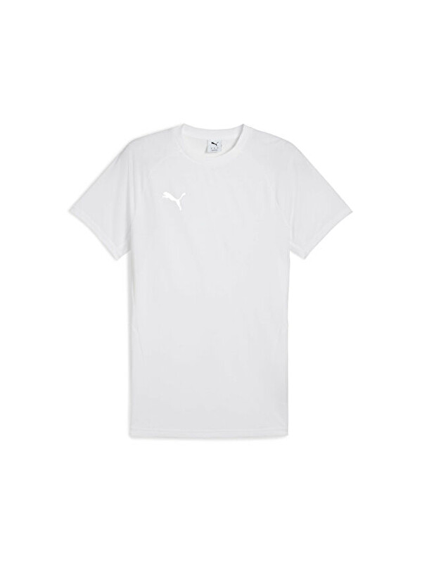 Puma Team Evostripe Tee Erkek Futbol Antrenman Tişörtü 65995304 Beyaz