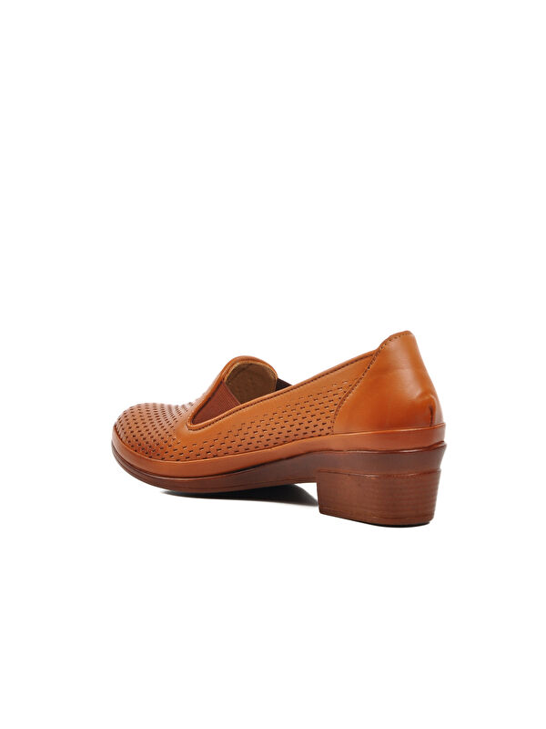 Taba Hakiki Deri Kadın Klasik Ayakkabı Z230 Z - Görsel 5