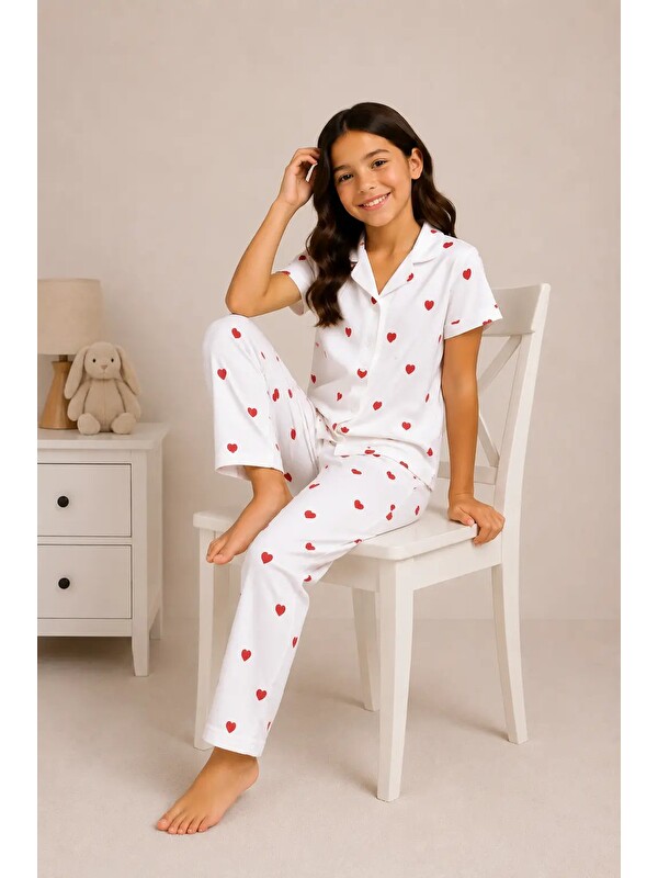 Myhanne Desenli Kız Çocuk Pijama Takımı 9927