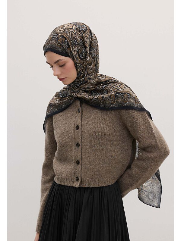 Fresh Scarfs Vıntage Echo Desen Şal Nude