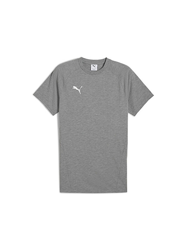Puma TeamEvostripe Tee Erkek Günlük Tişört 65995333 Gri