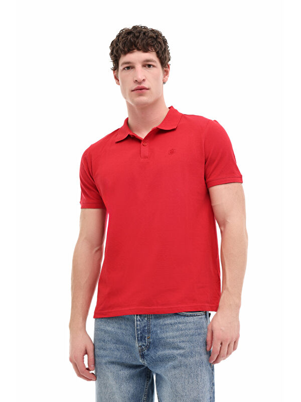 Lumberjack MB CT953 POLO T-SH 6FX Kırmızı Erkek Kısa Kol T-Shirt