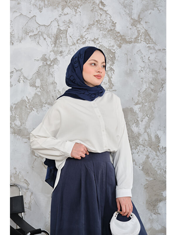 Locco Moda Kadın Hakim Yaka Basic Gömlek Beyaz