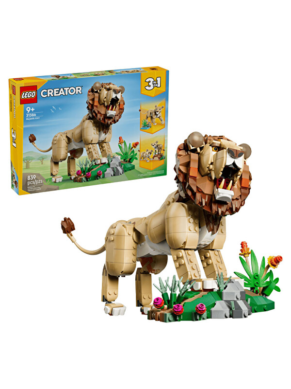 Lego Creator 3’ü 1 Arada Vahşi Hayvanlar: Görkemli Aslan 31386