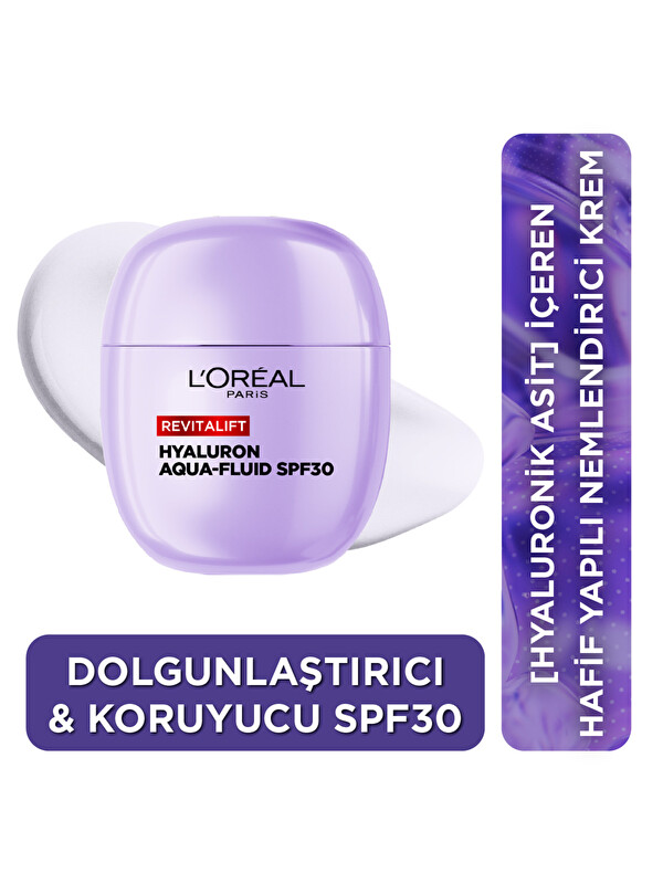 L'Oreal Paris L’Oreal Paris Revitalift [Hyaluronik Asit] İçeren Dolgunlaştırıcı Hafif Yapılı SPF30 Korumalı Nemlen