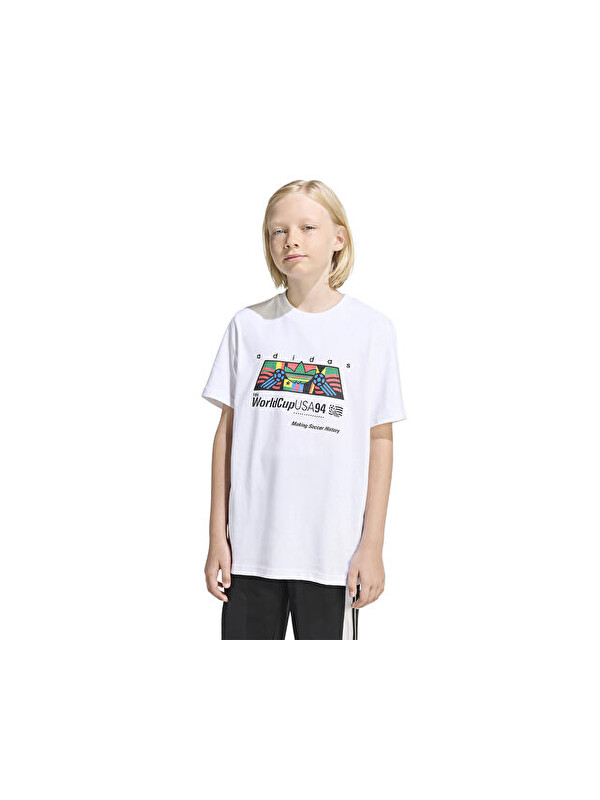 Adidas Lo Gfx T Shirt Çocuk Günlük Tişört KD7878 Beyaz