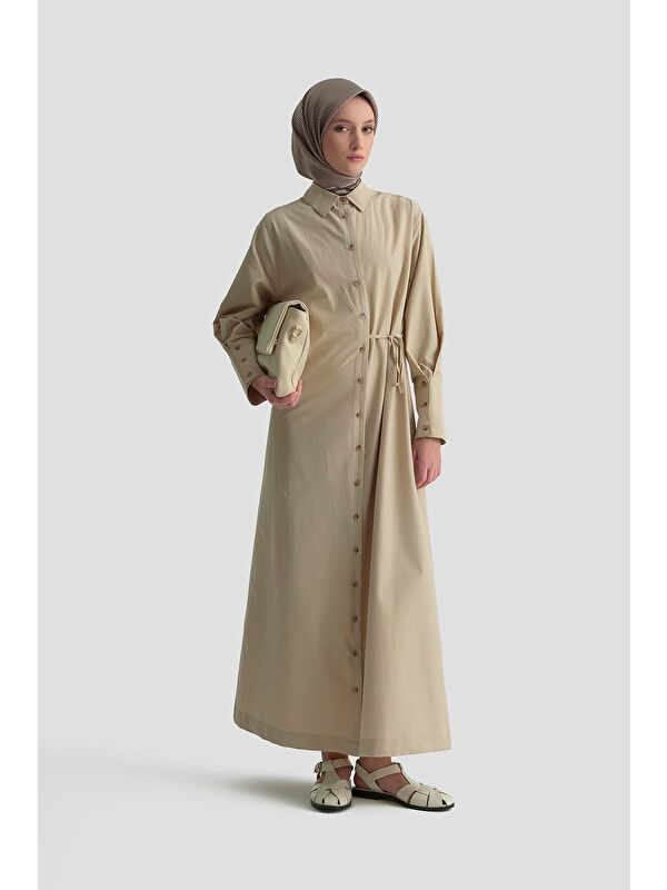 ARMİNE Gömlek Elbise 25Kd1003 Vizon