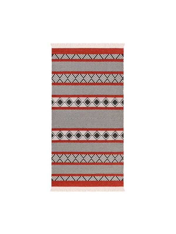 Evidea Soft Etnico Çift Taraflı Kilim - Kırmızı - 80x150 cm