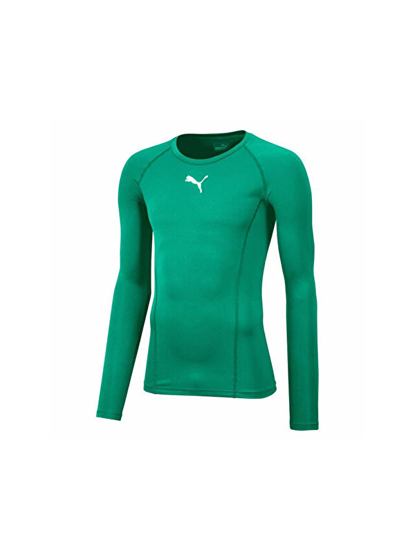 Puma Liga Baselayer Tee Ls Erkek Futbol Uzun Kollu Antrenman Tişörtü 65592005 Yeşil