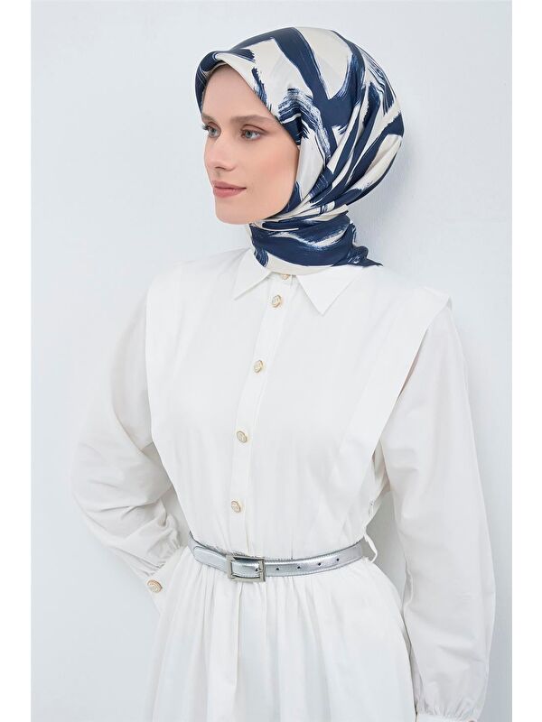 ARMİNE Saf İpek Twill Eşarp 9555D 02
