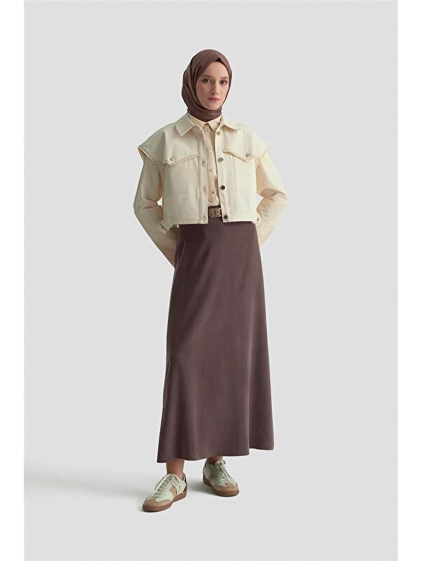 ARMİNE Kalem Etek 25Kd1101 Acı Kahve