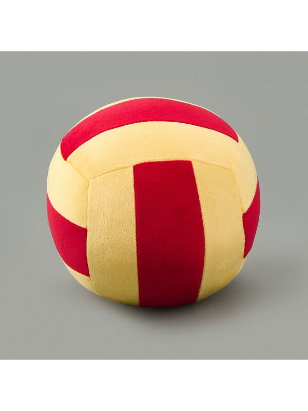 Evidea Soft Voleybol Topu Figürlü Yastık - Kırmızı / Sarı - 20 cm