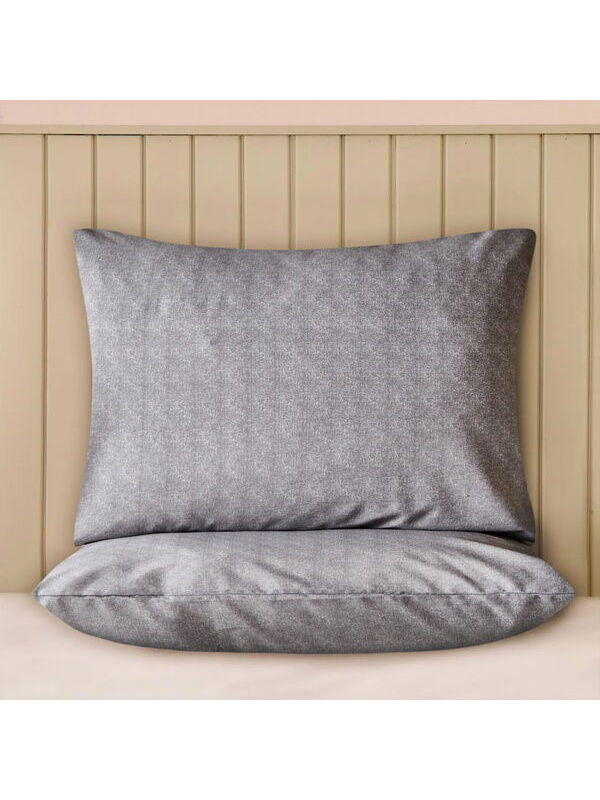 Evidea Soft Tanura Kolay Ütülenir 2'li Yastık Kılıfı - Antrasit - 50x70 cm