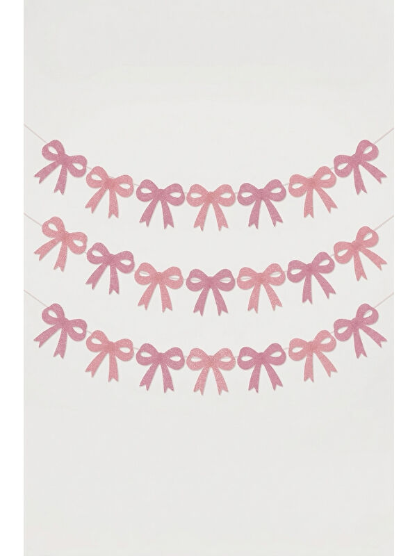 Le Mabelle Pembe Simli Fiyonk Figür Parti Banner