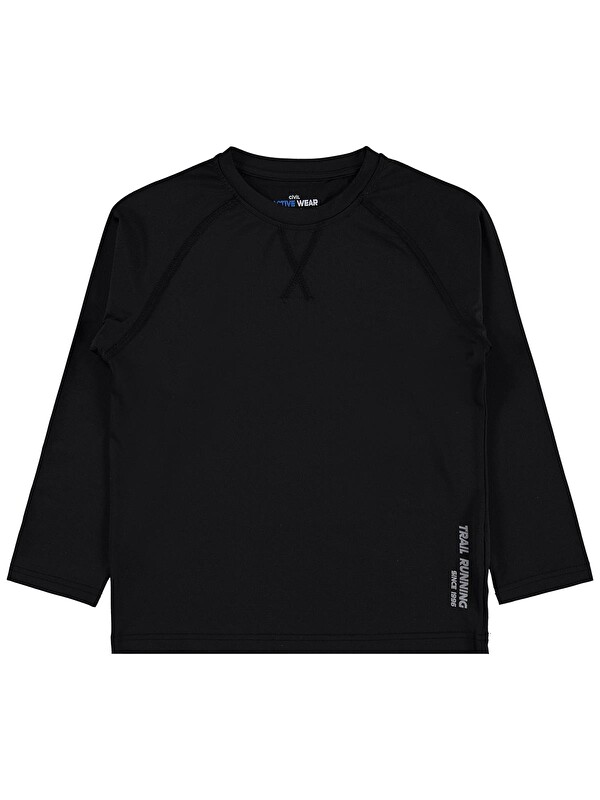 Civil Boys Reflektör Baskılı 6-9 Yaş Sweatshirt - Siyah