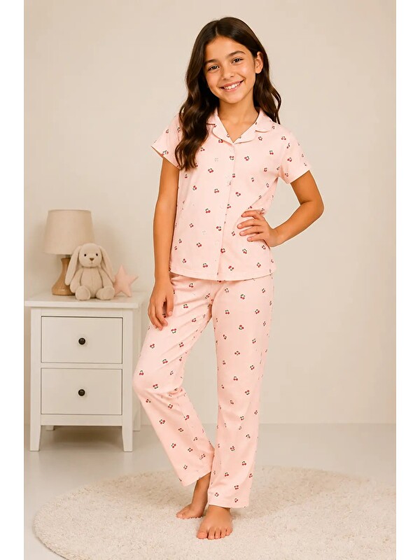 Myhanne Desenli Kız Çocuk Pijama Takımı 9928