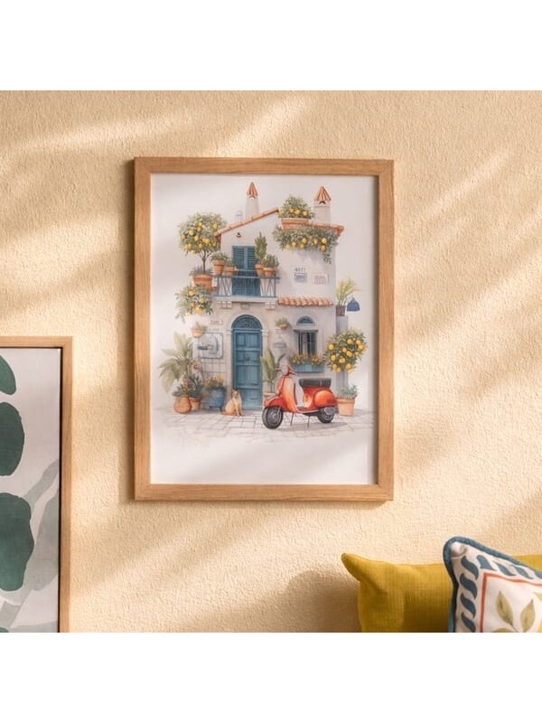 Evidea Deco Lemon Cafe Duvar Panosu - Renkli - 30x40 cm