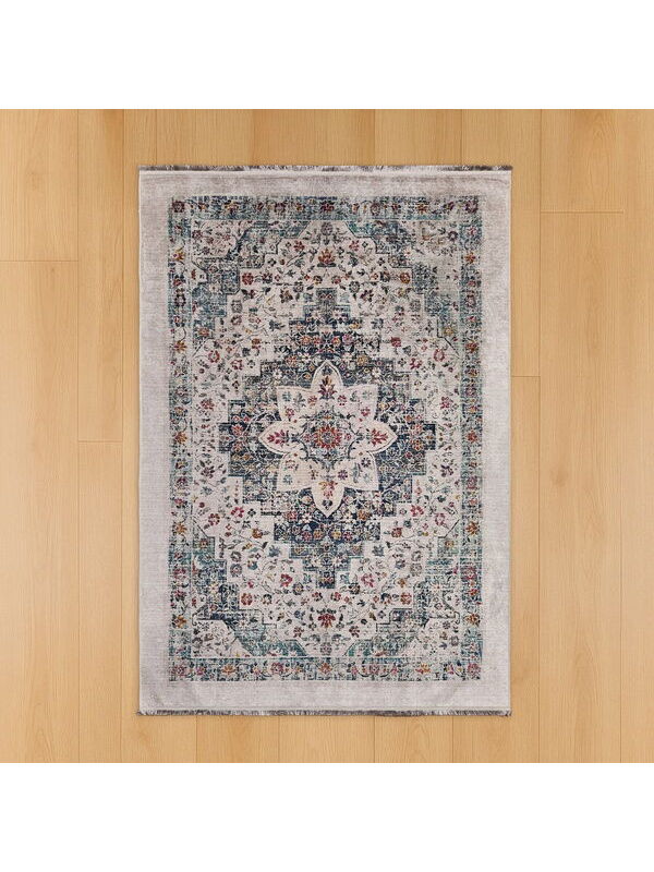Evidea Soft Vintage Desenli Halı - Gri - 160x230 cm