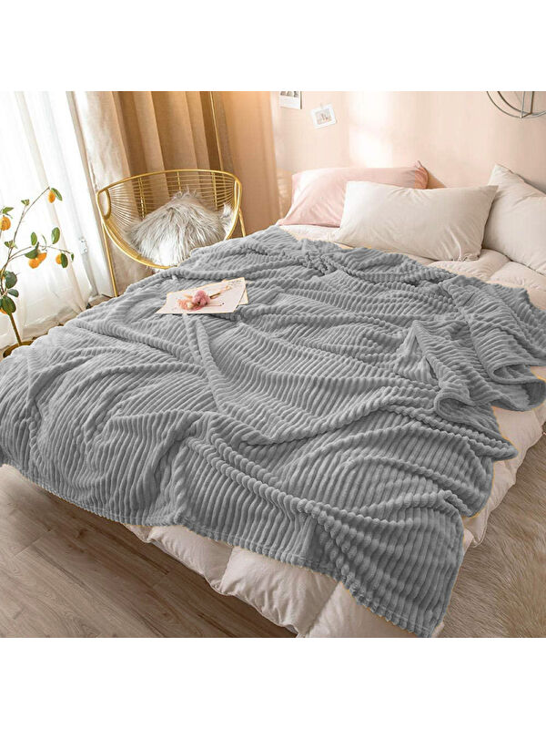 Mulberry Çift Kişilik Fitilli Yumuşak Dokulu Battaniye 210 x 230 cm