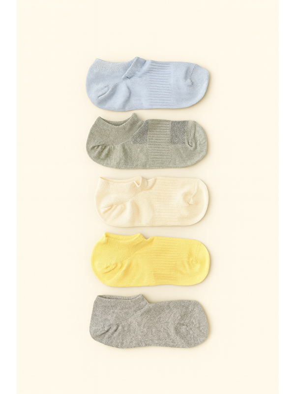 Katia And Bony Unisex 5'Li Basic Step Çorap Gri Mix