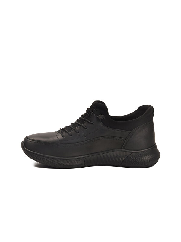 Siyah Floter Hakiki Deri Erkek Casual Ayakkabı 110 M - Görsel 3