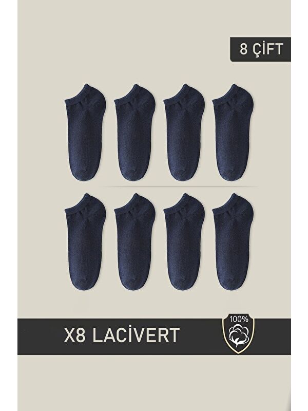 BGK Unisex Patik Çorap 8 Çift Lacivert (8 ÇİFT)