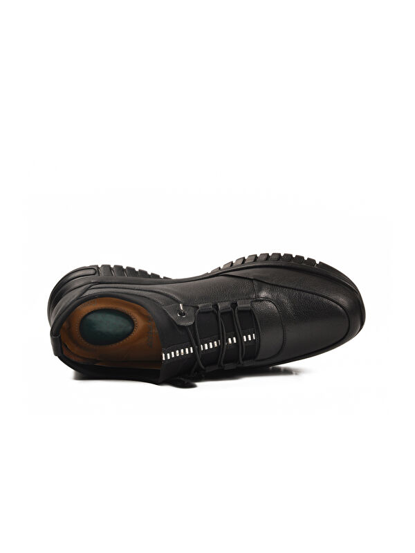 Siyah Bağcıklı Anatomik Jel Taban Deri Erkek Casual Ayakkabı 316 M - Görsel 4