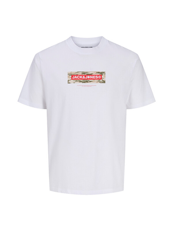 Jack & Jones Core Jcobreeze Logo Baskılı Pamuklu Regular Fit T Shirt 12297851