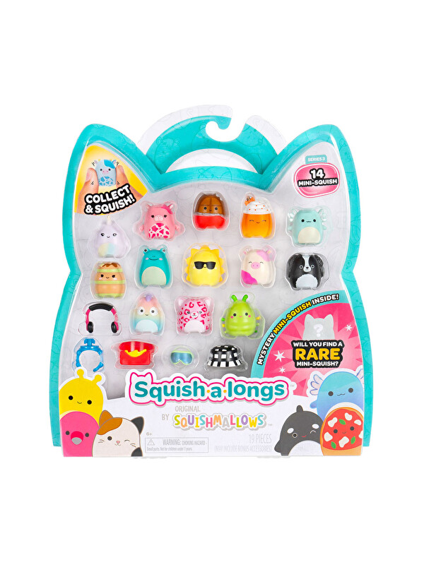 Squishmallows Squish-a-longs 14 Figür-Yüzük Set Seri 3 AL0031