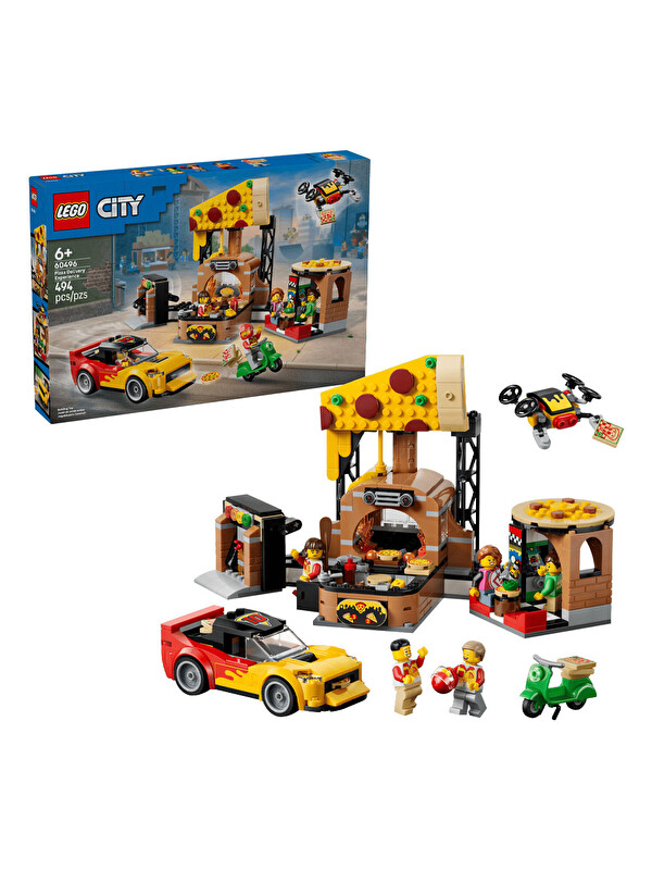 Lego City Araçlarla Pizza Dağıtım Deneyimi 60496