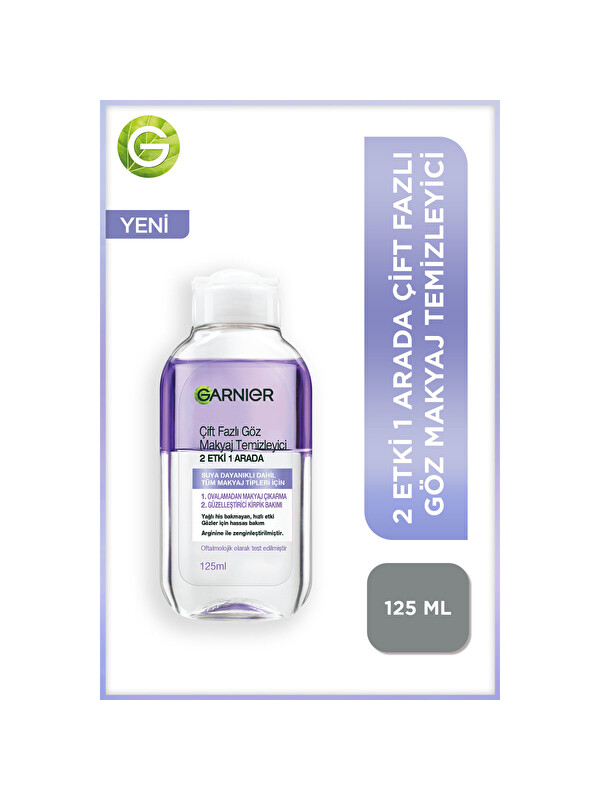 GARNIER Çift Fazlı Göz Makyaj Temizleyicisi 2 Etki 1 Arada 125ML