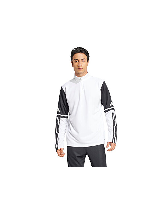 Adidas Sq25 Tr Top Erkek Futbol Antrenman Uzun Kollu Tişört JD2987 Beyaz