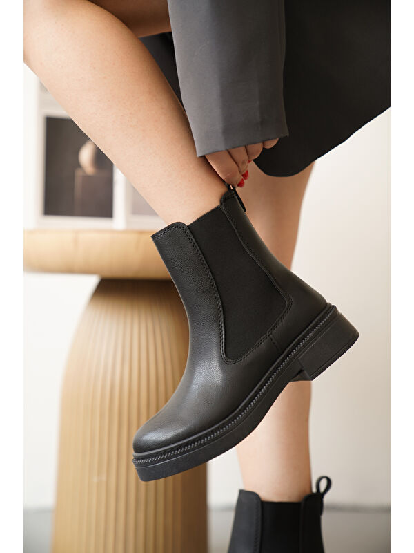 D0742 Soğuk Geçirmez Kışlık Kadın Bot & Bootie - Görsel 4