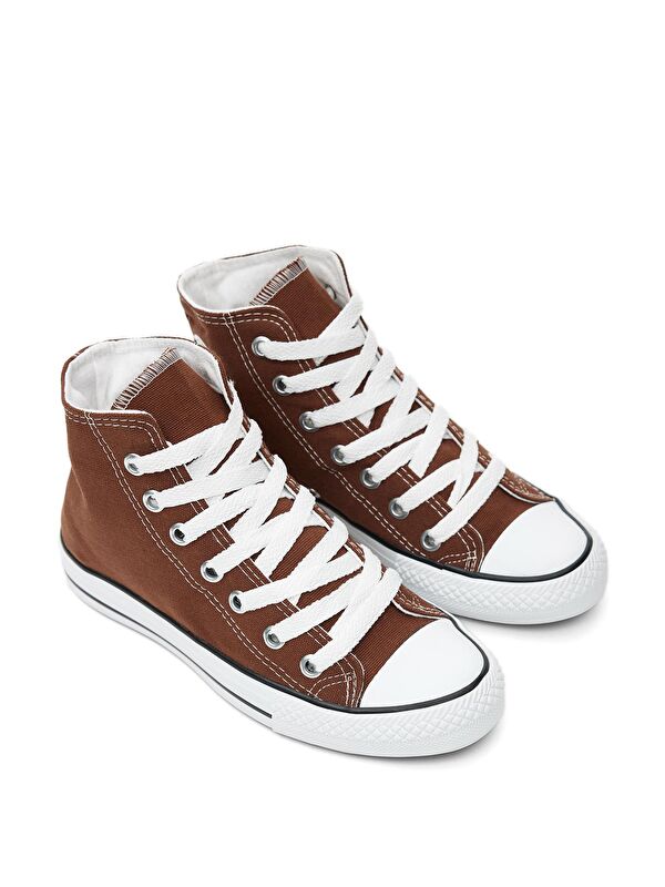 Unisex Kahve Rahat Kalıp Uzun Sneaker - Görsel 4