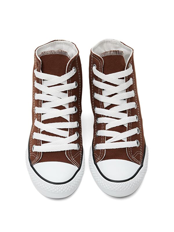 Unisex Kahve Rahat Kalıp Uzun Sneaker - Görsel 5