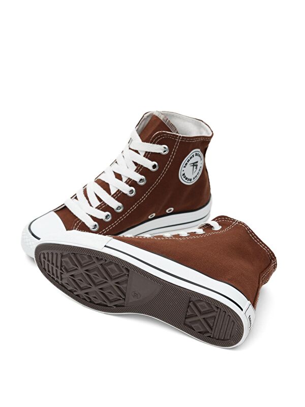 Unisex Kahve Rahat Kalıp Uzun Sneaker - Görsel 6