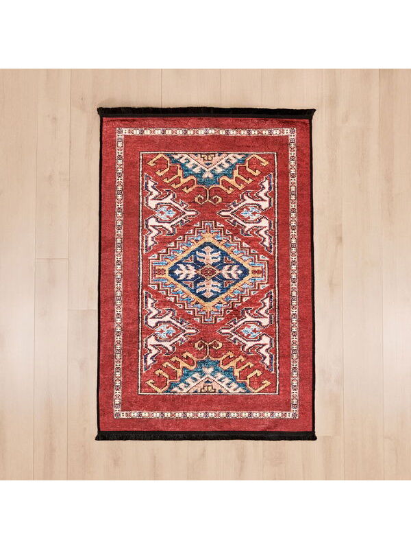 Evidea Soft Uşak Saray Desenli Halı - Kırmızı - 120x180 cm
