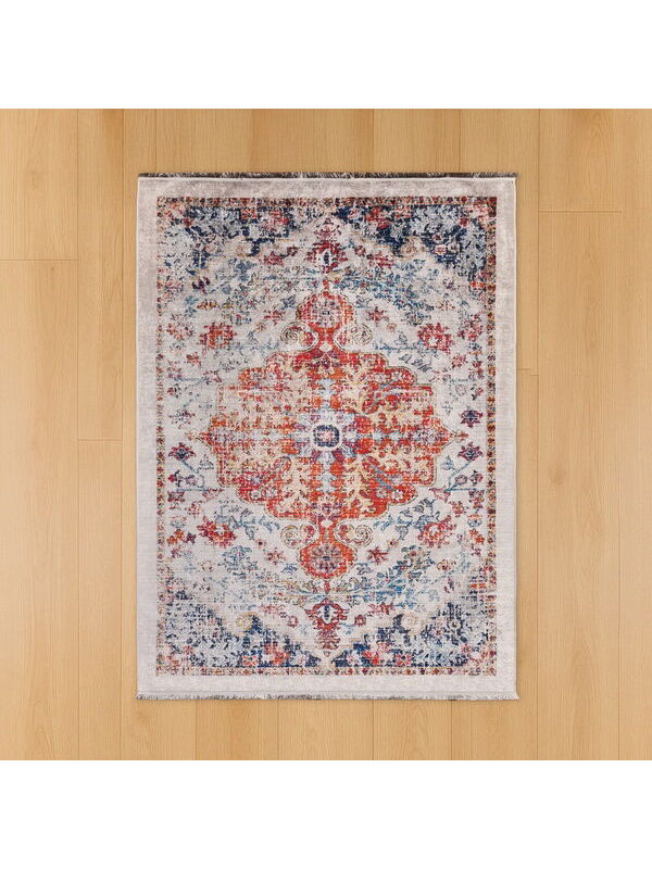 Evidea Soft Milas Madalyon Desenli Halı - Gri - 160x230 cm