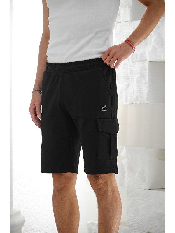 Shooter Sportswear Erkek Şort Kargo Cep Baskı Detaylı Regular Kalıp