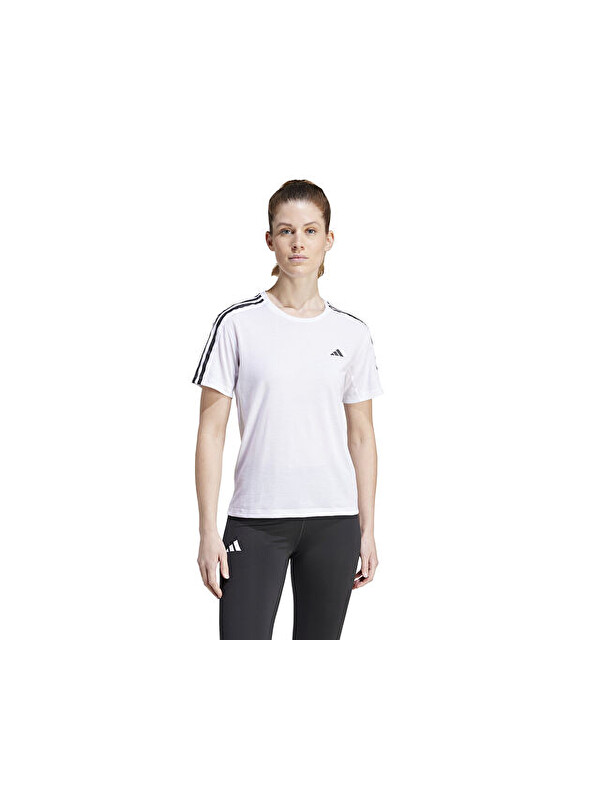 Adidas Otr E 3S Tee Kadın Koşu Tişörtü IQ3876 Beyaz