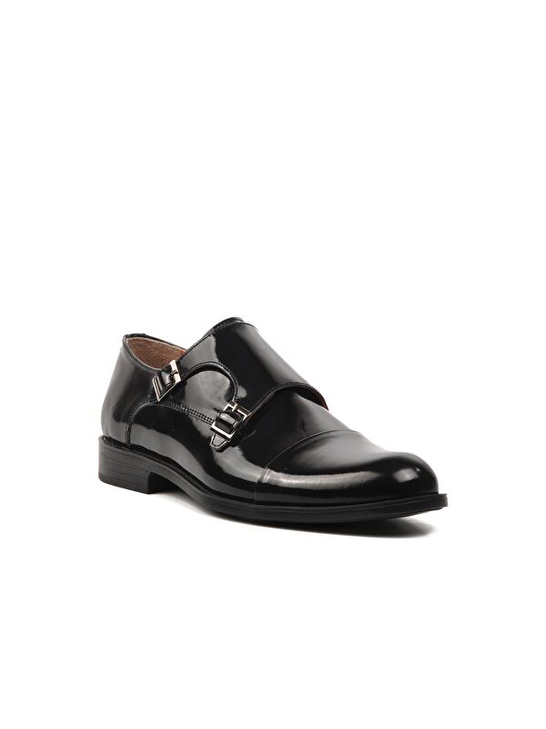 Premium Siyah Rugan Hakiki Deri Erkek Klasik Ayakkabı 03253 - Görsel 4