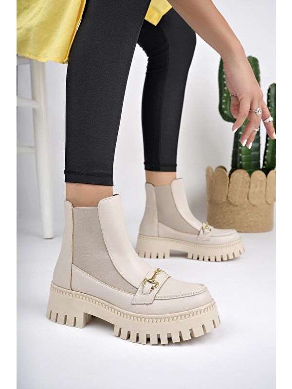 VESPER Tokalı Kalın Taban Kadın Chelsea Bot - Görsel 7