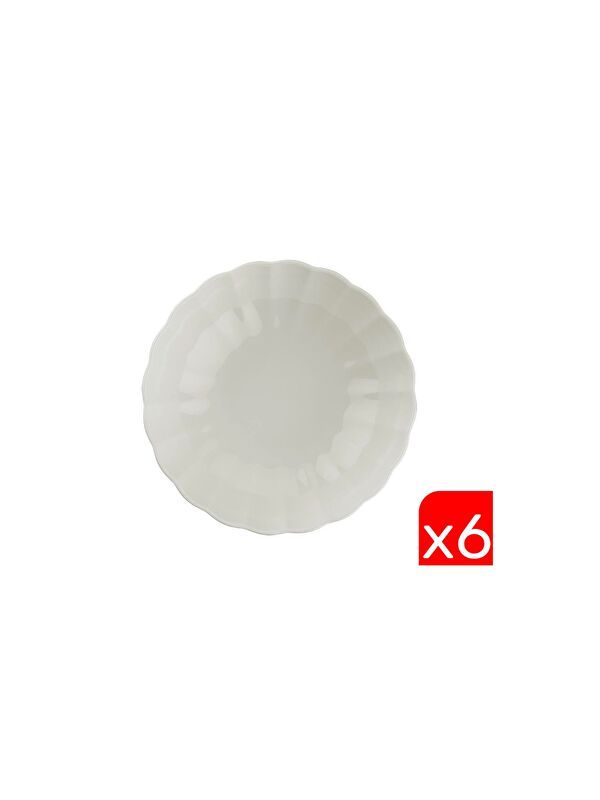 TABAK EVİ Kütahya Porselen Bone Luz Krem Çorba Kasesi 15cm 6 lı