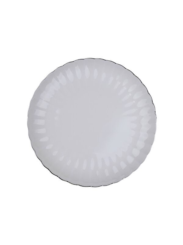 Kütahya Porselen Bone Luz Platin Fileli Pasta Tabağı 21cm Tekli