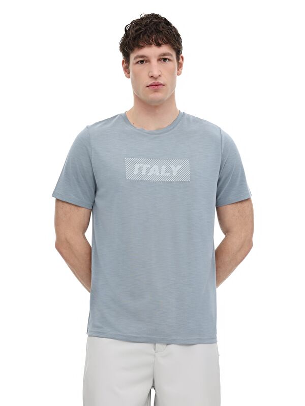 Lumberjack ML SLATE 11ITL1209 6FX Mavi Erkek Kısa Kol T-Shirt