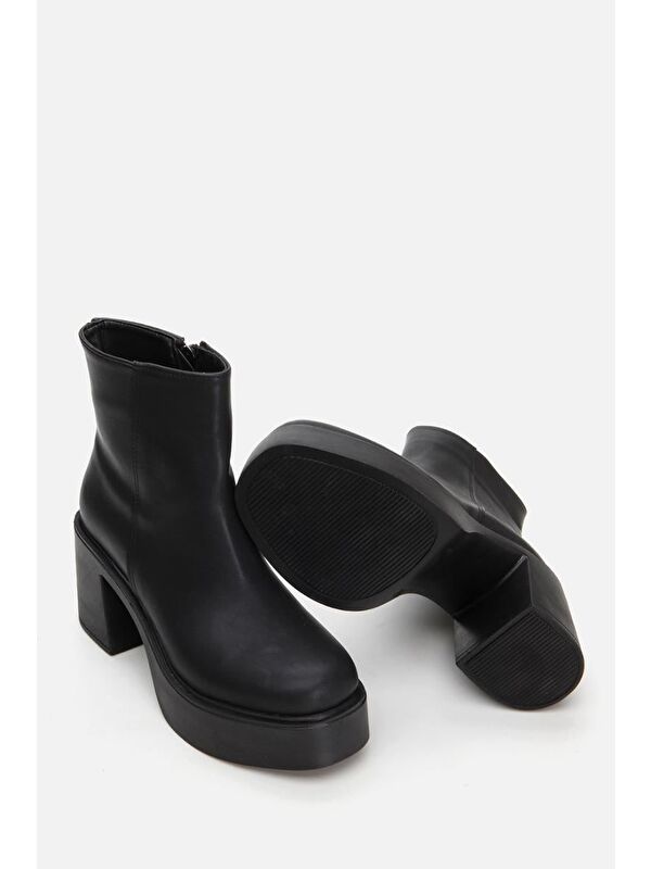 Siyah Kadın Topuklu Bot - Görsel 8