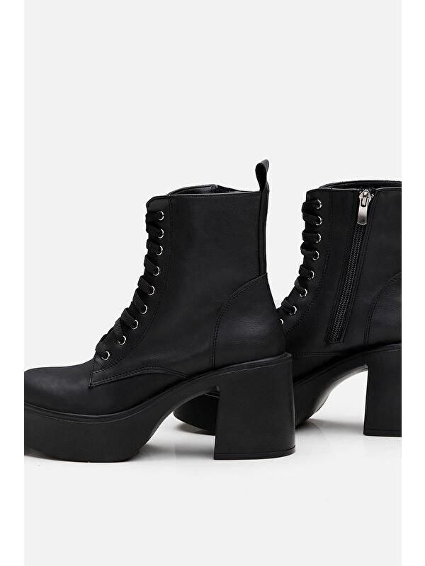 Siyah Kadın Topuklu Bot - Görsel 6